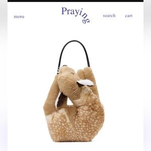 Plush Deer Mini Bag - Tan